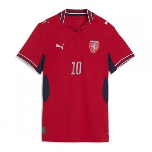 Tjeckien Patrik Schick #10 Replika Hemmatröja Damer VM 2026 Kortärmad
